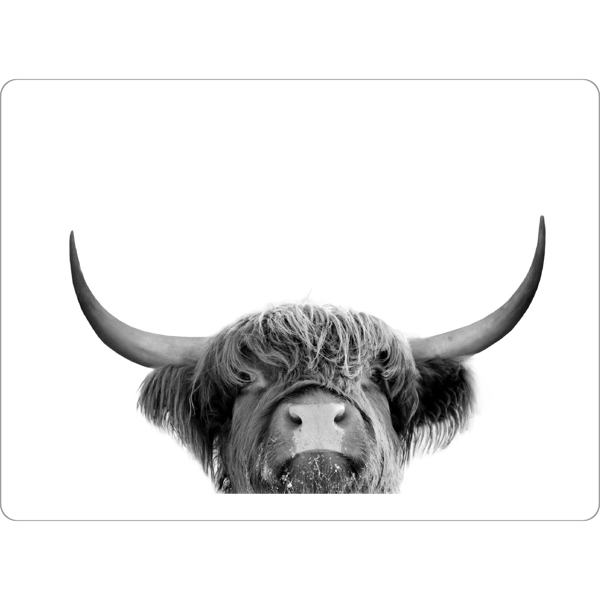 Tischset "Highland cow animal" artboxONE - Tiere,Schwarzweiß