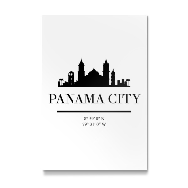 Galerie-Print "PANAMA CITY BLACK SKYLINE ART" 30x20 cm artboxONE
