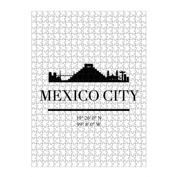 artboxONE Puzzle "MEXICO CITY MEXICO BLACK SKYLINE" artboxONE - Städte,Schwarzweiß,Städte / Weitere