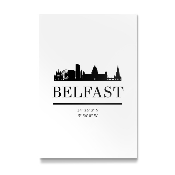Galerie-Print "BELFAST UK BLACK SKYLINE ART" 30x20 cm artboxONE
