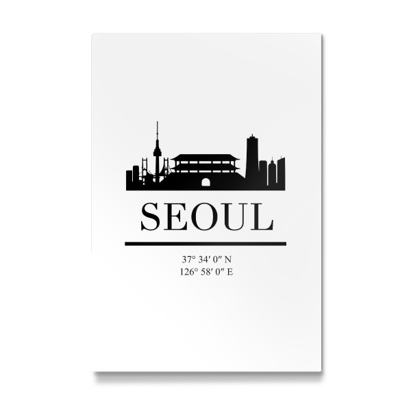 Galerie-Print "SEOUL SOUTH KOREA BLACK SKYLINE" 30x20 cm artboxONE