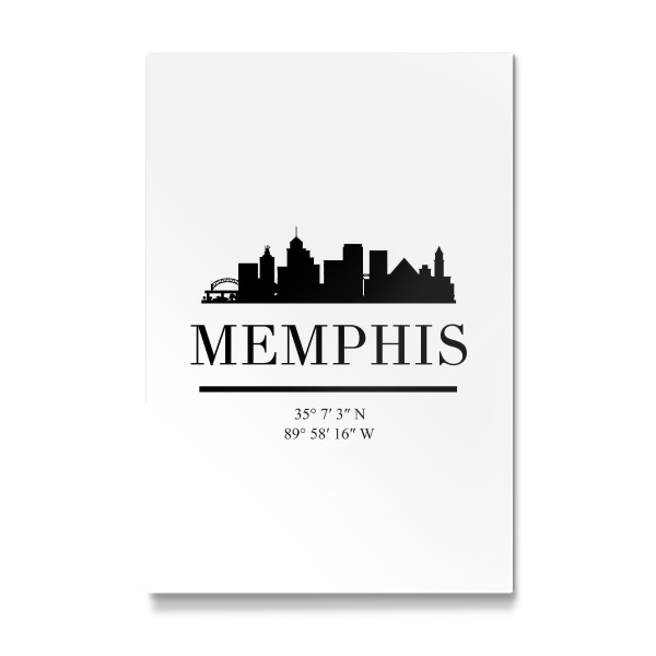 Galerie-Print "MEMPHIS TENNESSEE BLACK SKYLINE" 30x20 cm artboxONE