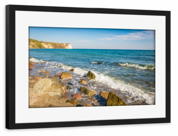Poster mit Rahmen schwarz "Herbst am Kap Arkona" artboxONE - Reise / Strand und Meer - Ostsee,Meer,Küste,Steilküste