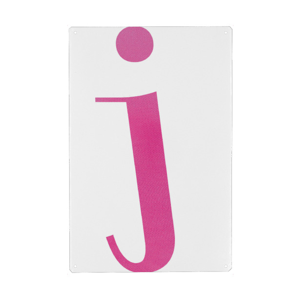 Holzbild "Pink J" artboxONE - Buchstaben / J - Buchstaben,Typografie,Typography,Alphabet,Buchstabe j