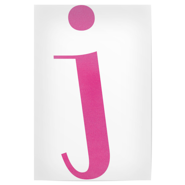 Poster 30x20 cm "Pink J" artboxONE - Buchstaben / J - Buchstaben,Typografie,Typography,Alphabet,Buchstabe j