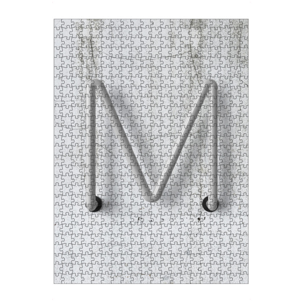 Puzzle Ravensburger "Neon Alphabet Off - M" artboxONE - Buchstaben / M - Buchstabenset-neon2,Buchstabe-m,M,Buchstabe,Abc,Alphabet,Neon sign,Neon art