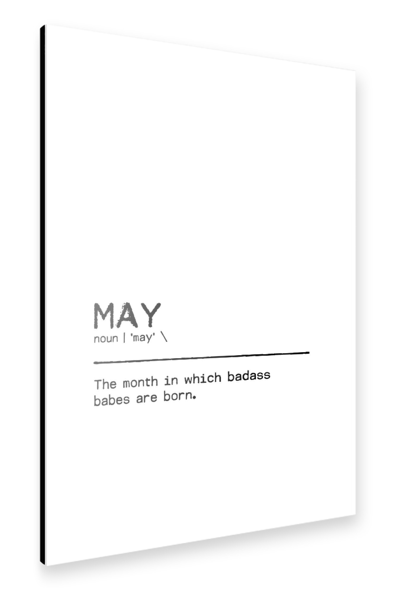 Alu-Dibond "May Quote Badass Babe" 75x50 cm artboxONE