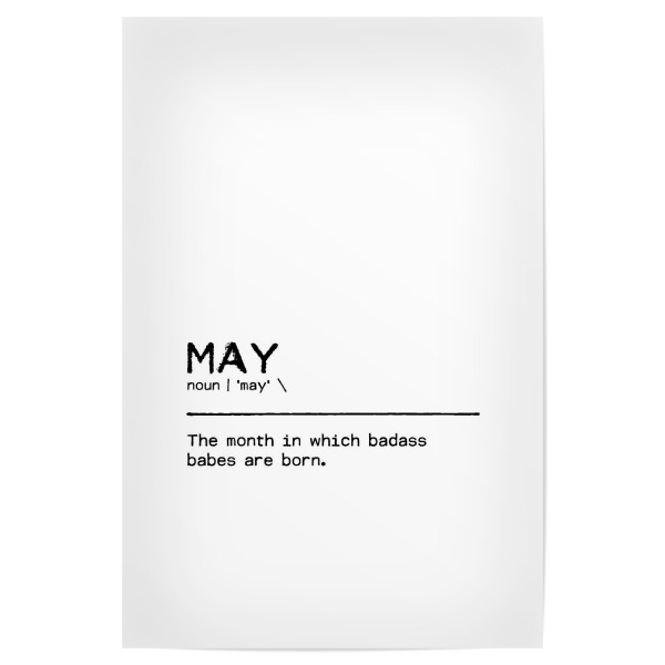 Poster "May Quote Badass Babe" artboxONE - Typografie,Schwarzweiß,Lustig