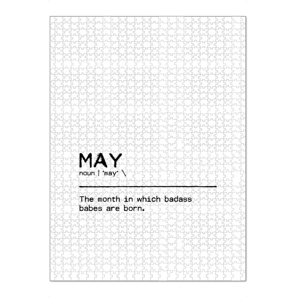 Puzzle Ravensburger "May Quote Badass Babe" artboxONE - Typografie,Schwarzweiß,Lustig