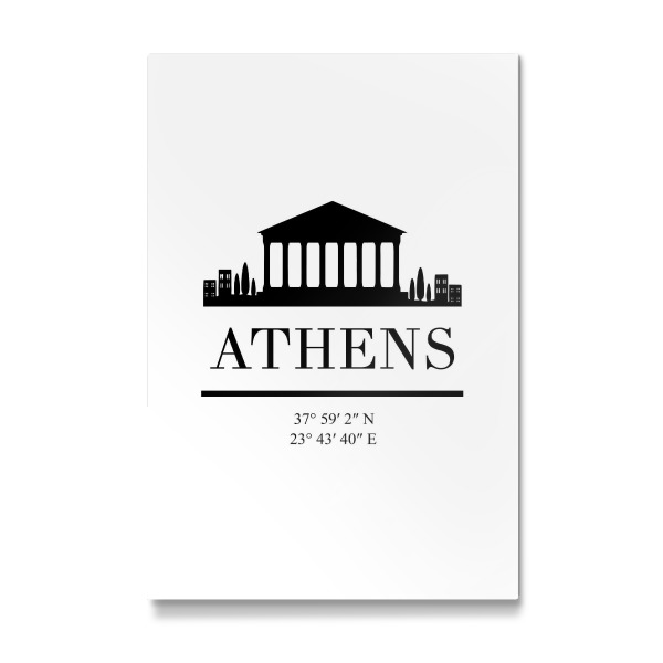 Galerie-Print "ATHENS GREECE BLACK SKYLINE ART" 30x20 cm artboxONE