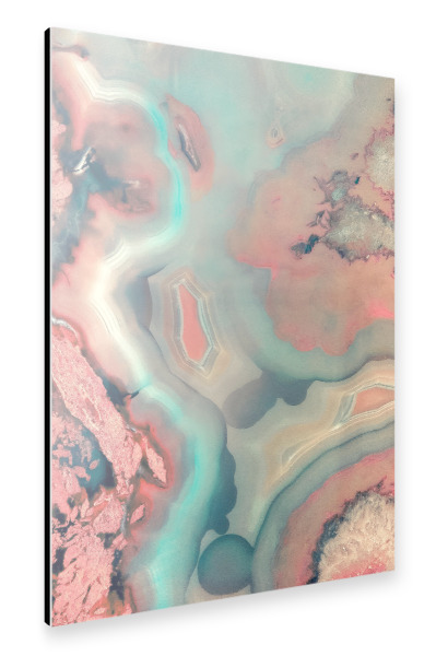 Alu-Dibond "Living Coral and Water Agate" 30x20 cm artboxONE