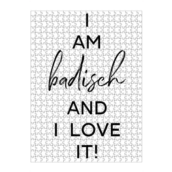 artboxONE Puzzle "I am badisch" artboxONE - Städte,Typografie,Schwarzweiß - Dialekt,Heimat,Badisch - Bild dialekt