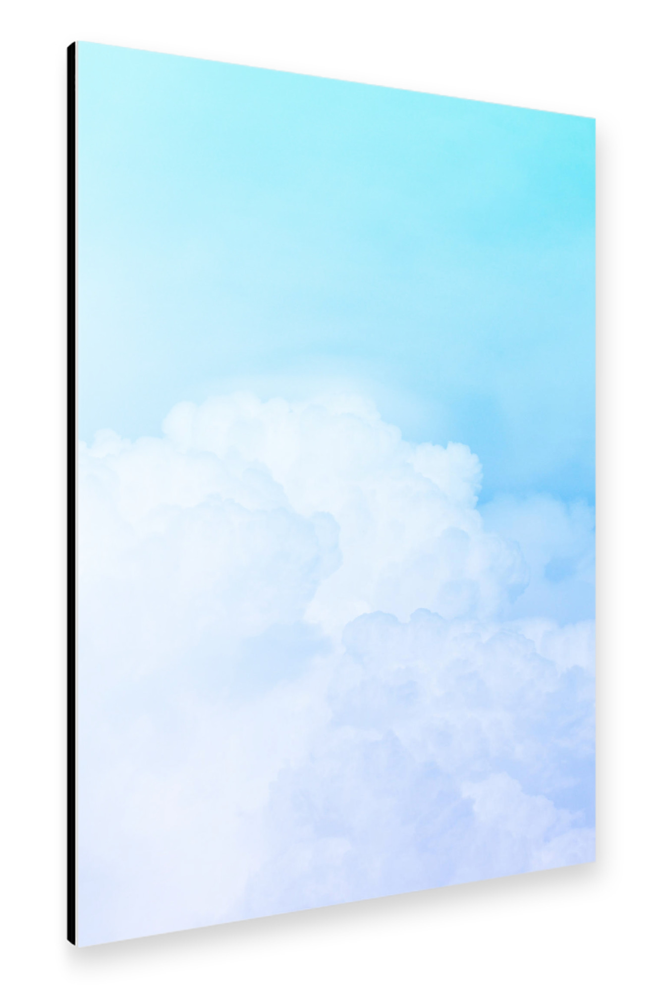 Alu-Dibond "Happy Pastel Clouds - Aquamarine" 75x50 cm artboxONE