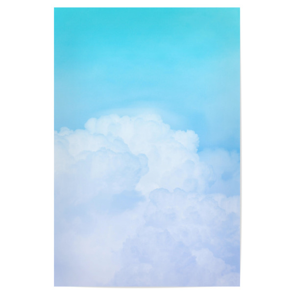 Poster 30x20 cm "Happy Pastel Clouds - Aquamarine" artboxONE - Abstrakt - Himmel,Wolken,Pastell