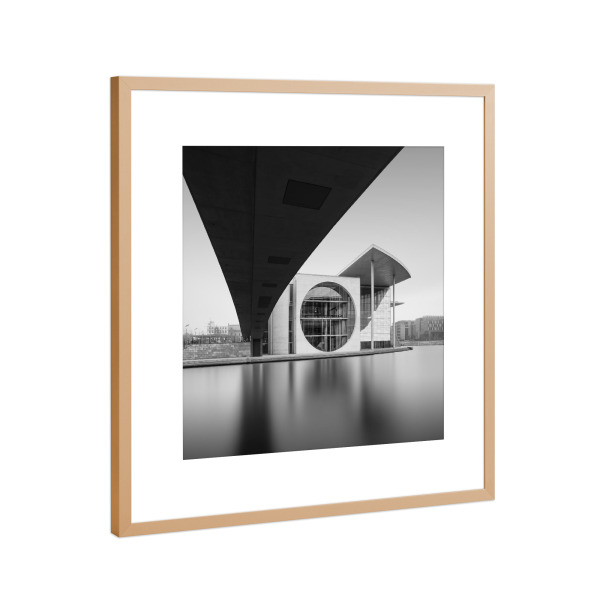 Poster mit Rahmen Kupfer "Regierungsviertel Berlin" artboxONE - Städte / Berlin,Schwarzweiß,Architektur - Berlin,Architektur,Regierungsviertel