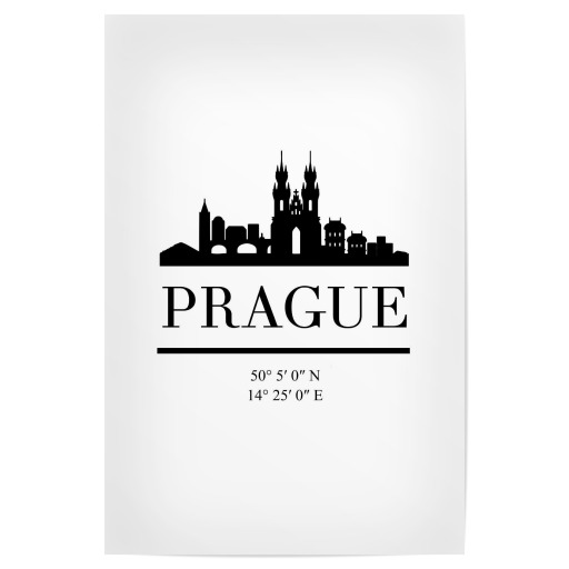 PRAGUE CZECH REPUBLIC SKYLINE ART