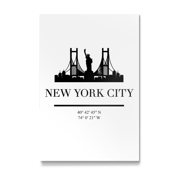 Galerie-Print "NEW YORK CITY BLACK SKYLINE ART" 30x20 cm artboxONE