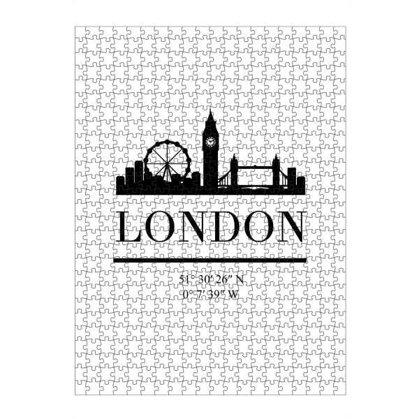 artboxONE Puzzle "LONDON ENGLAND BLACK SKYLINE ART" artboxONE - Städte,Städte / London,Schwarzweiß