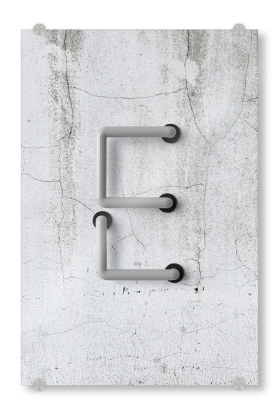 Acrylglasbild "Neon Alphabet Off - E" artboxONE - Buchstaben / E - Buchstabenset-neon2,Buchstabe-e,E,Abc,Neon sign,Neon art