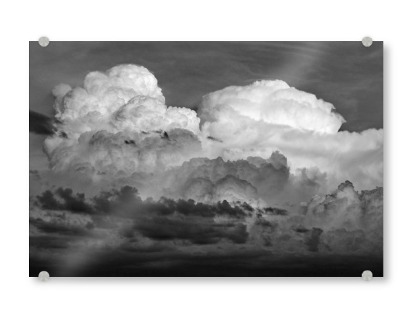 Acrylglasbild "Gewitterwolkenformation sw" artboxONE - Natur,Schwarzweiß - Wolken,Himmel,Gewitterwolken