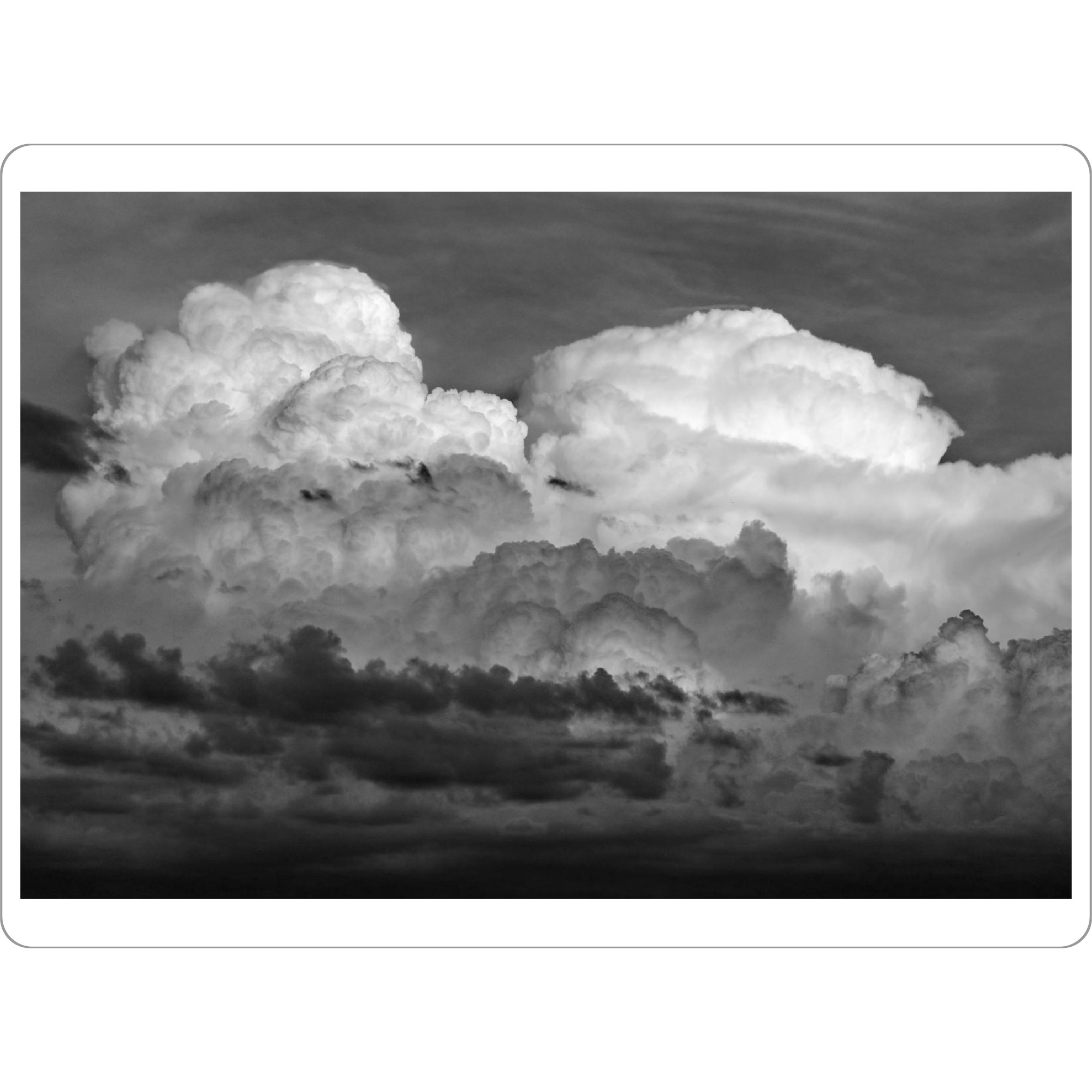 Tischset "Gewitterwolkenformation sw" artboxONE - Natur,Schwarzweiß - Wolken,Himmel,Gewitterwolken - Bild wolken