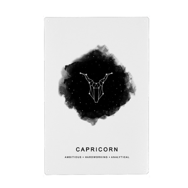 Holzbild "Capricorn Constellation" artboxONE - Abstrakt,Schwarzweiß,Galaxy