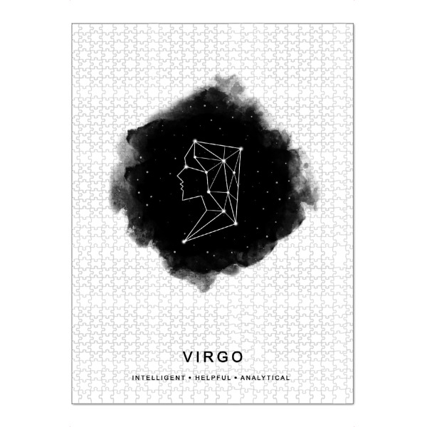 Puzzle Ravensburger "Virgo Zodiac" artboxONE - Abstrakt,Schwarzweiß,Galaxy