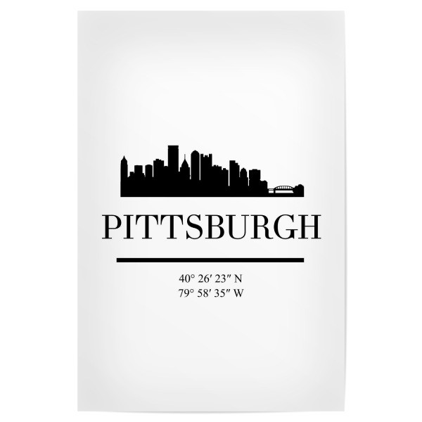 Poster 30x20 cm "PITTSBURGH PENNSYLVANIA CITY ART" artboxONE - Städte,Schwarzweiß,Städte / Weitere
