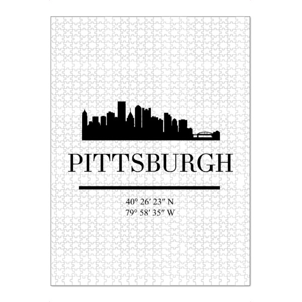 Puzzle Ravensburger "PITTSBURGH PENNSYLVANIA CITY ART" artboxONE - Städte,Schwarzweiß,Städte / Weitere