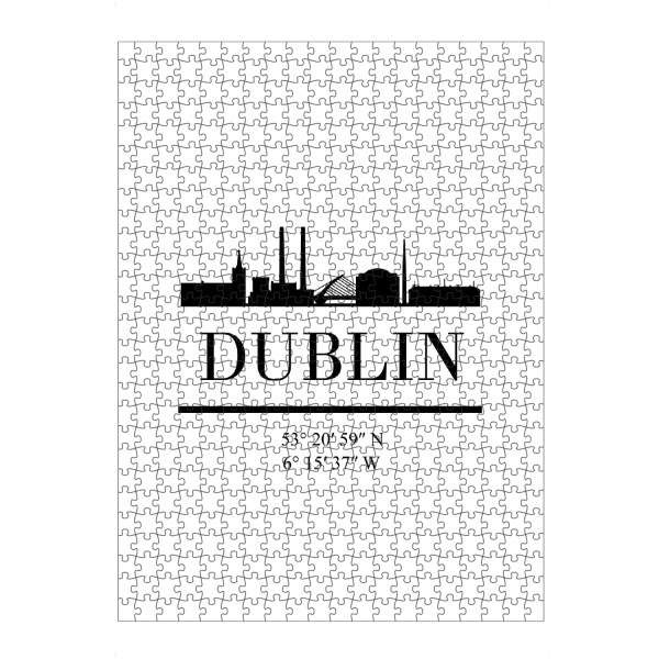 Puzzle Ravensburger "DUBLIN IRELAND BLACK SKYLINE ART" artboxONE - Städte,Schwarzweiß,Städte / Weitere
