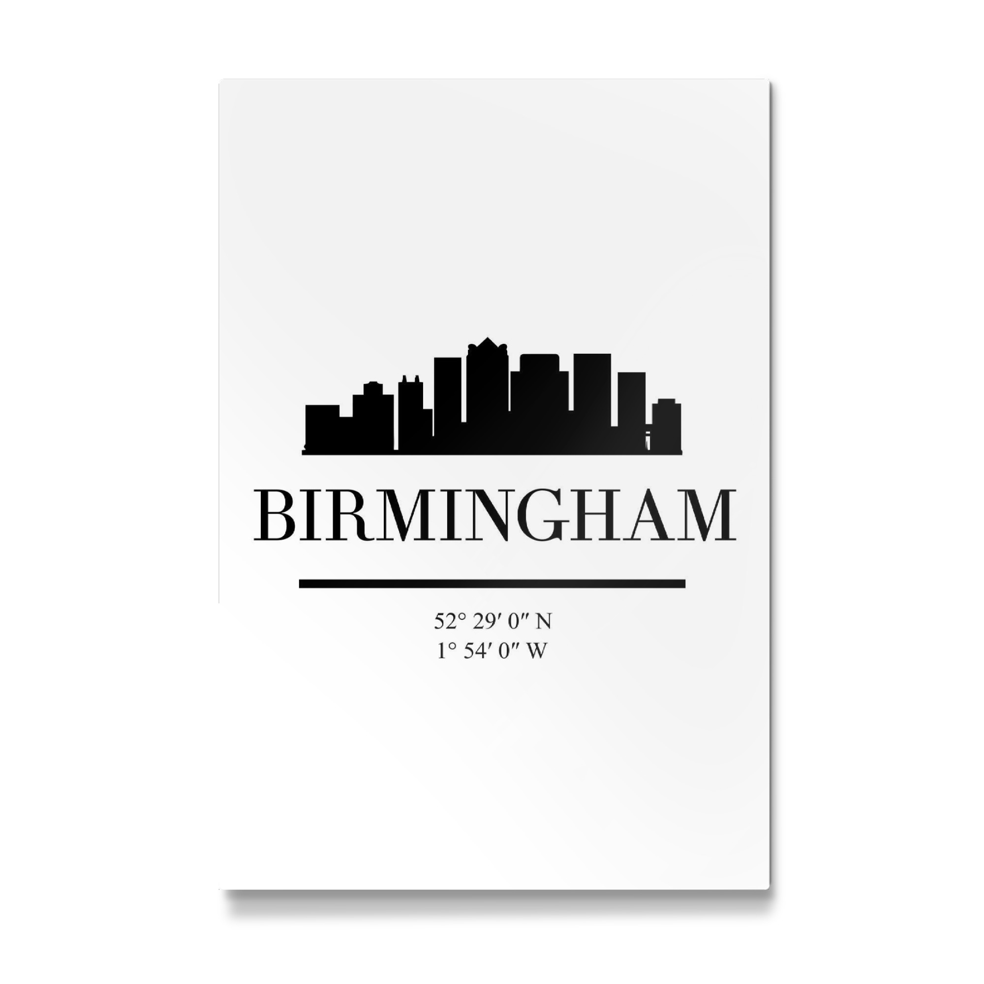 Galerie-Print "BIRMINGHAM ENGLAND BLACK SKYLINE" 30x20 cm artboxONE