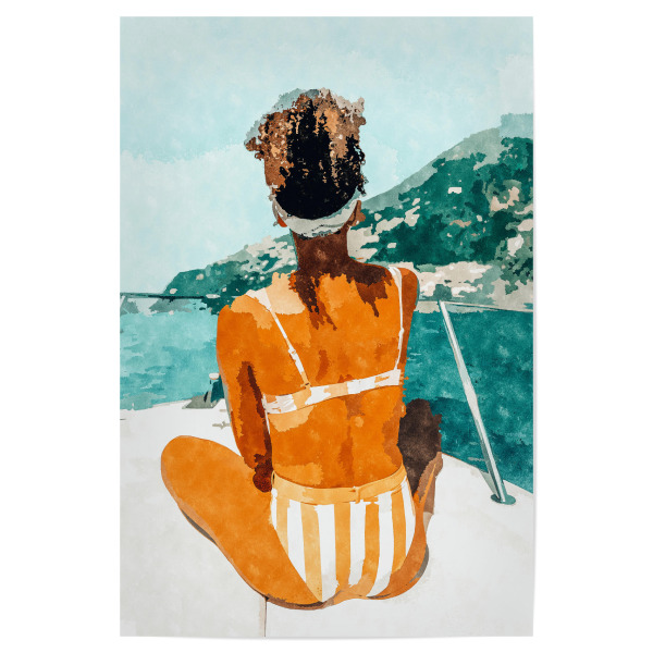 Poster "Solo Traveler" artboxONE - Menschen - Travel,Island,Beach,Ocean,Sea,Bikini,Summer,Vacay,Woman,Vacation