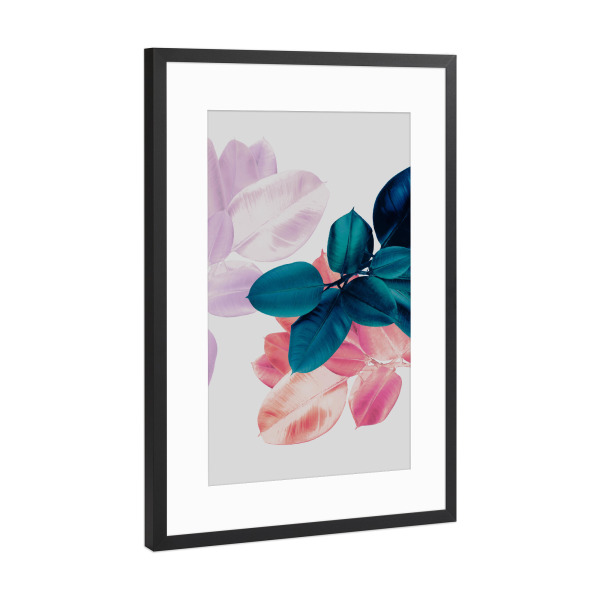 Poster mit Rahmen Schwarz (Metallic) "Abstract Botanical" artboxONE - Natur,Abstrakt
