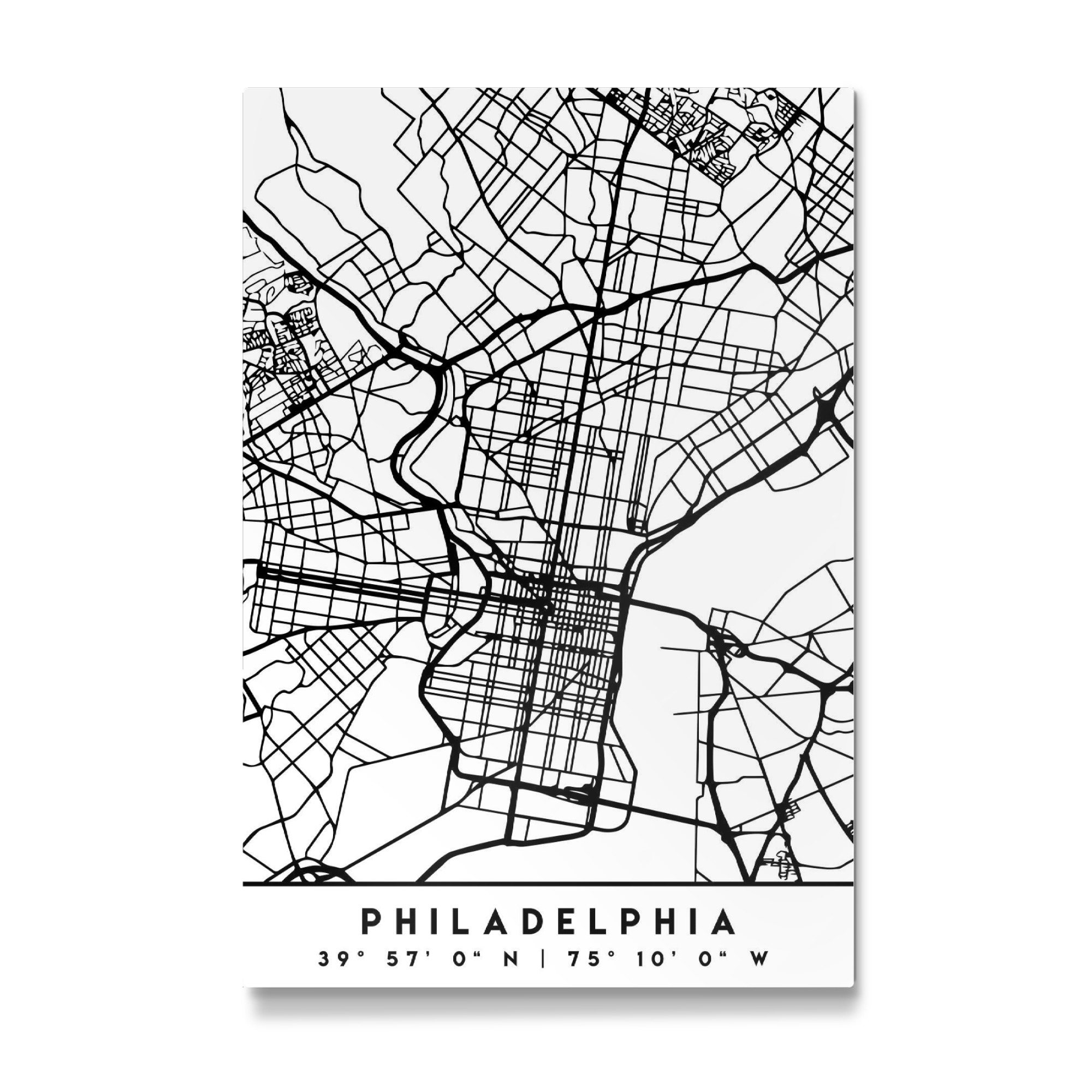 Galerie-Print "PHILADELPHIA PENNSYLVANIA CITY MAP" 30x20 cm artboxONE