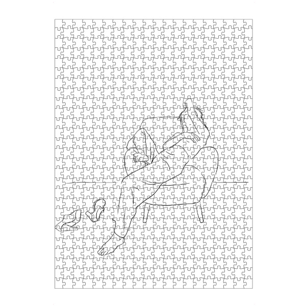 artboxONE Puzzle "Weekend" artboxONE - Menschen,Schwarzweiß - Ink pen,Woman,Lineart,Home,Relax - Bild ink pen