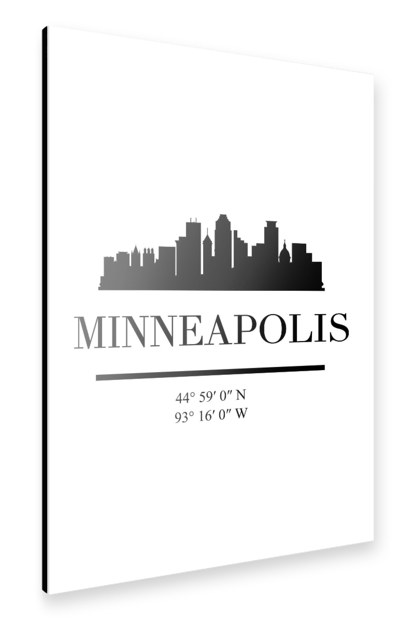 Alu-Dibond "MINNEAPOLIS MINNESOTA SKYLINE ART" 30x20 cm artboxONE