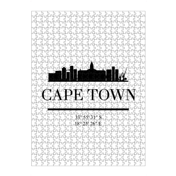 artboxONE Puzzle "CAPE TOWN SOUTH AFRICA SKYLINE" artboxONE - Städte,Schwarzweiß,Städte / Weitere