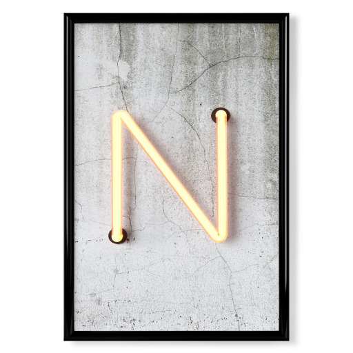 Neon Alphabet On - N