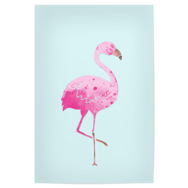Poster "Pink Flamingo | Summer Vibes" artboxONE - Tiere