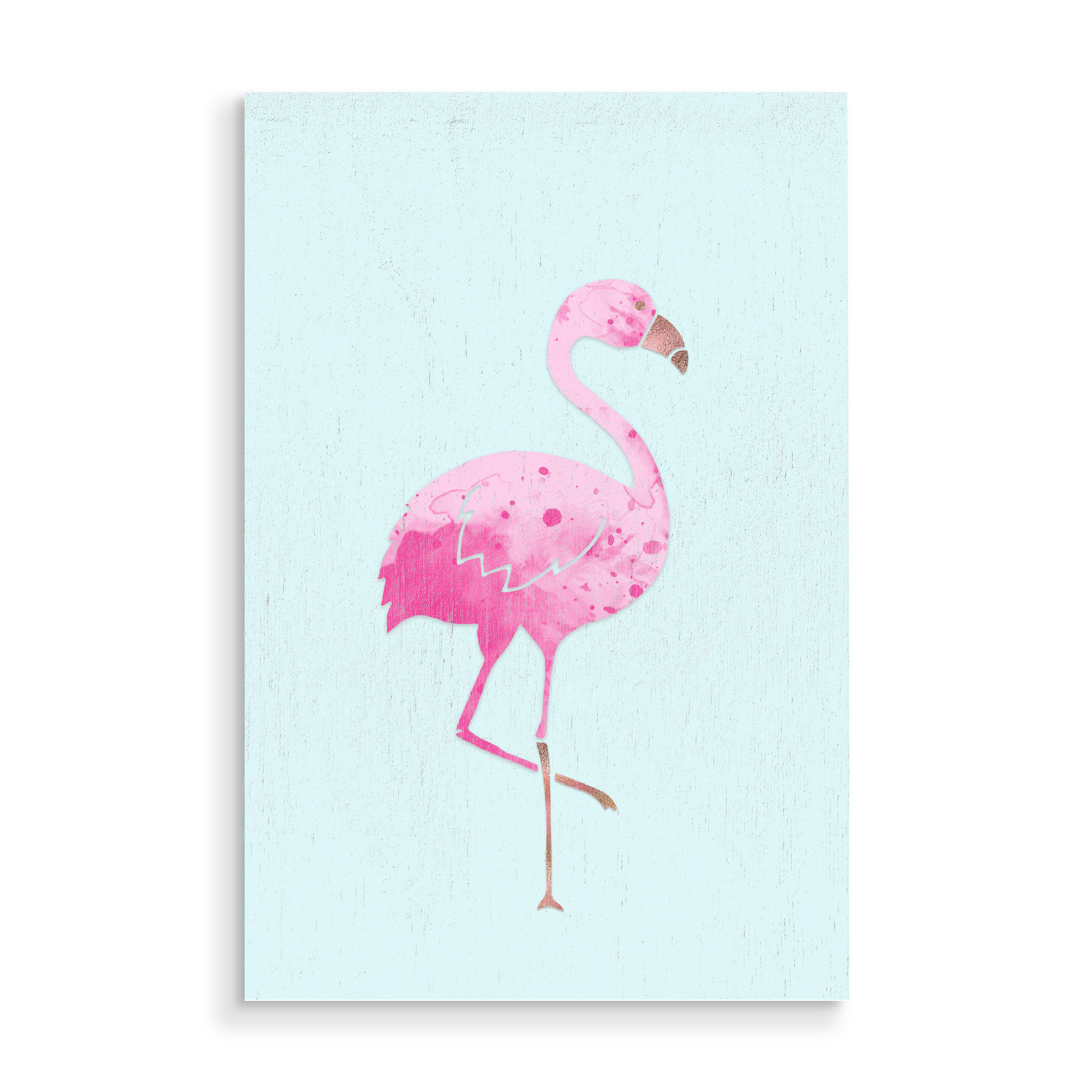 Holzbild "Pink Flamingo | Summer Vibes" artboxONE - Tiere