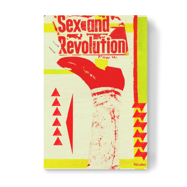 Leinwandbild "Sexe revolution" artboxONE - Musik,Streetart - Graphic design,Sexe,Revolution,Boots,Illustration,Collage,Yellow