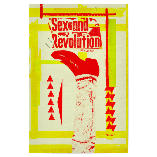 Poster "Sexe revolution" artboxONE - Musik,Streetart - Graphic design,Sexe,Revolution,Boots,Illustration,Collage,Yellow