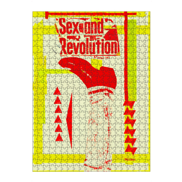 Puzzle Ravensburger "Sexe revolution" artboxONE - Musik,Streetart - Graphic design,Sexe,Revolution,Boots,Illustration,Collage,Yellow