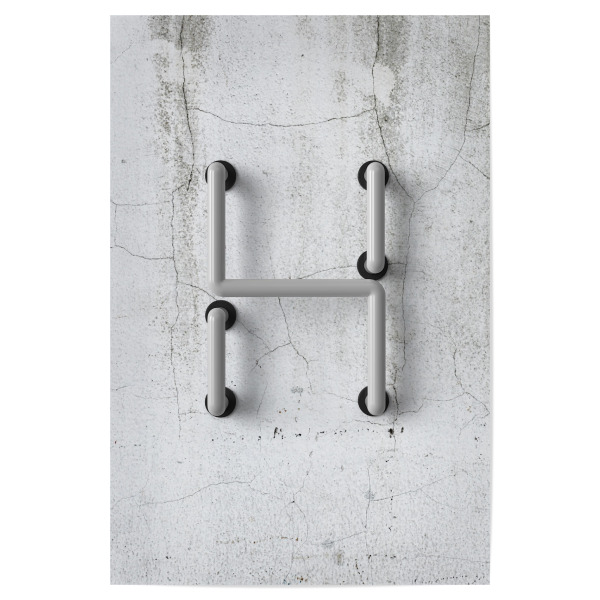 Poster 30x20 cm "Neon Alphabet Off - H" artboxONE - Buchstaben / H - Buchstabenset-neon2,Buchstabe-h,H,Abc,Neon sign,Buchstabe,Neon art