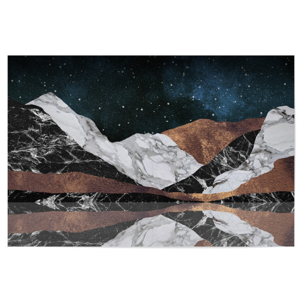Poster "Landscape Mountains" artboxONE - Natur,Abstrakt,Schwarzweiß,Marmor,Galaxy