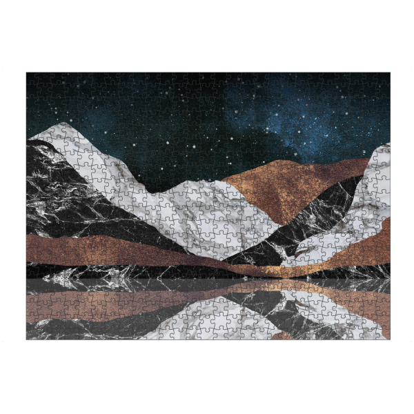 Puzzle Ravensburger "Landscape Mountains" artboxONE - Natur,Abstrakt,Schwarzweiß,Marmor,Galaxy