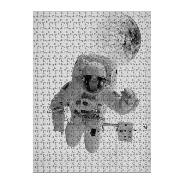 Puzzle Ravensburger "SpaceSTAR" artboxONE - Schwarzweiß,Galaxy - Astronaut,Weltall,Fliegen,Schweben,Mond,Welt,Aussicht - Bild astronaut