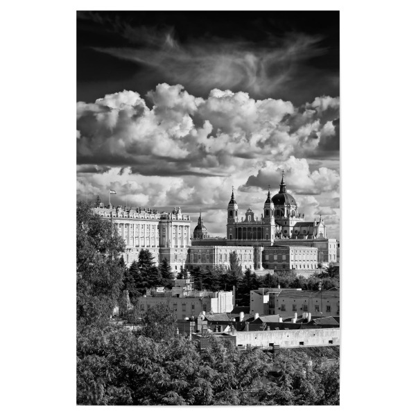 Poster "Madrid in Black and White" artboxONE - Städte,Reise,Schwarzweiß,Architektur