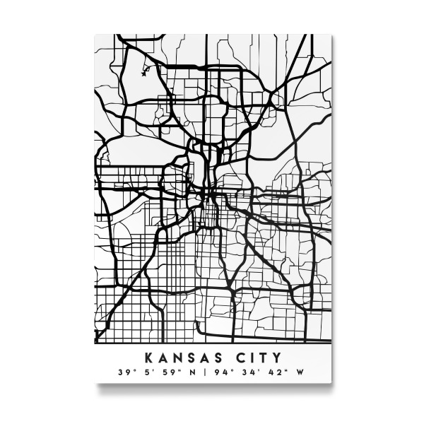 Galerie-Print "KANSAS CITY MISSOURI CITY MAP" 30x20 cm artboxONE