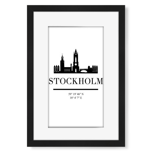 STOCKHOLM SWEDEN BLACK SKYLINE